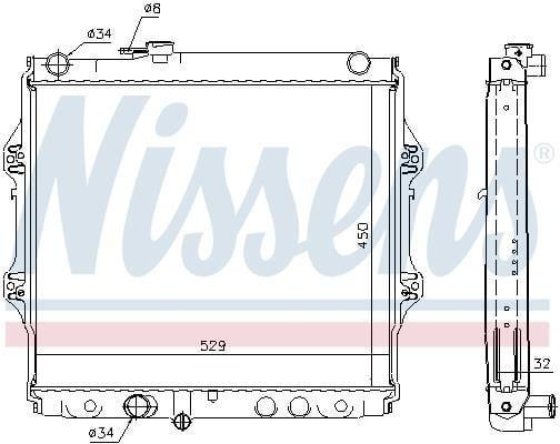 Radiateur moteur (Radiateur de refroidissement) NISSENS ref. 64683A