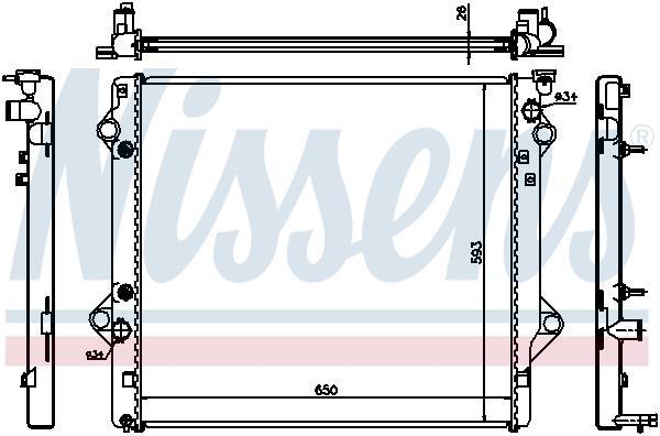 Radiateur moteur (Radiateur de refroidissement) NISSENS 64684