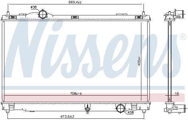Radiateur moteur (Radiateur de refroidissement) NISSENS 646856