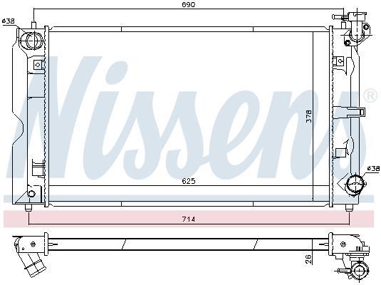 Radiateur moteur (Radiateur de refroidissement) NISSENS 646857