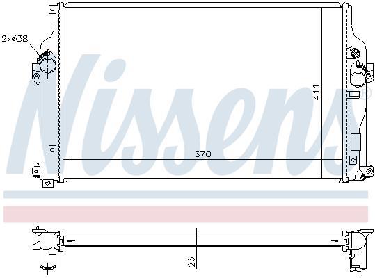 Radiateur moteur (Radiateur de refroidissement) NISSENS 646864