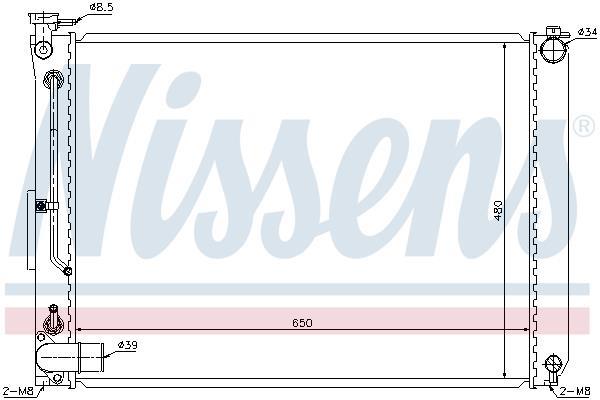 Radiateur moteur (Radiateur de refroidissement) NISSENS 646866