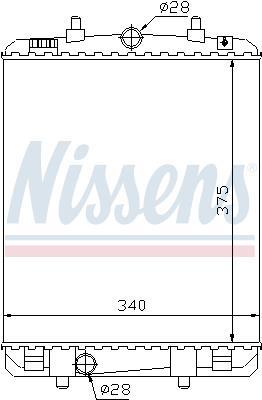 Radiateur moteur (Radiateur de refroidissement) NISSENS 64687
