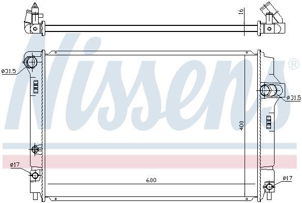 Radiateur moteur (Radiateur de refroidissement) NISSENS 646873