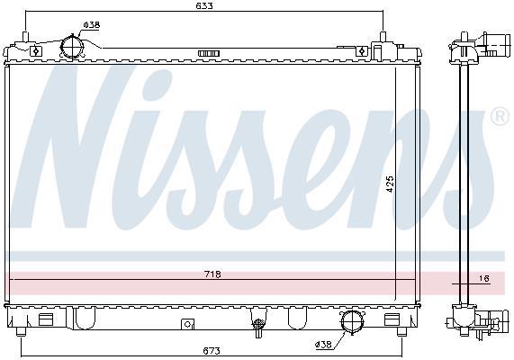 Radiateur moteur (Radiateur de refroidissement) NISSENS 646874
