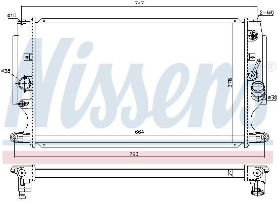 Radiateur moteur (Radiateur de refroidissement) NISSENS 646875