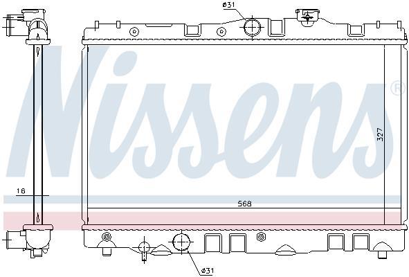 Radiateur moteur (Radiateur de refroidissement) NISSENS ref. 646886