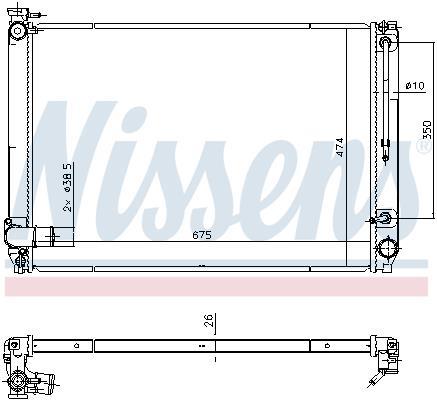 Radiateur moteur (Radiateur de refroidissement) NISSENS 646887