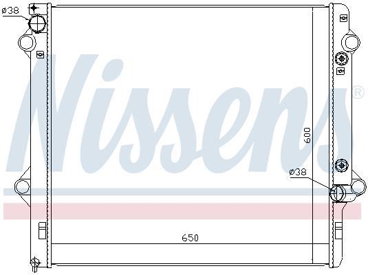 Radiateur moteur (Radiateur de refroidissement) NISSENS ref. 646888