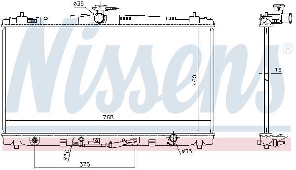 Radiateur moteur (Radiateur de refroidissement) NISSENS 646906