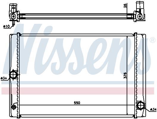 Radiateur moteur (Radiateur de refroidissement) NISSENS 64691