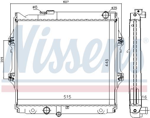 Radiateur moteur (Radiateur de refroidissement) NISSENS 646914