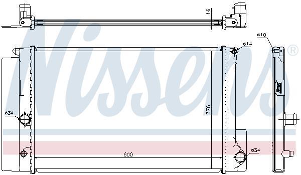 Radiateur moteur (Radiateur de refroidissement) NISSENS 64692