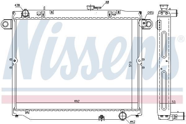 Radiateur moteur (Radiateur de refroidissement) NISSENS 646937