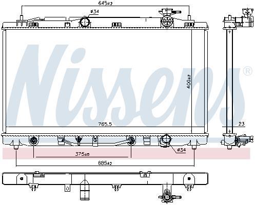Radiateur moteur (Radiateur de refroidissement) NISSENS 646938