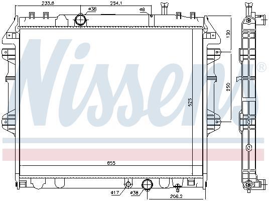 Radiateur moteur (Radiateur de refroidissement) NISSENS 646939