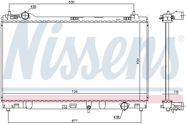 Radiateur moteur (Radiateur de refroidissement) NISSENS 646948