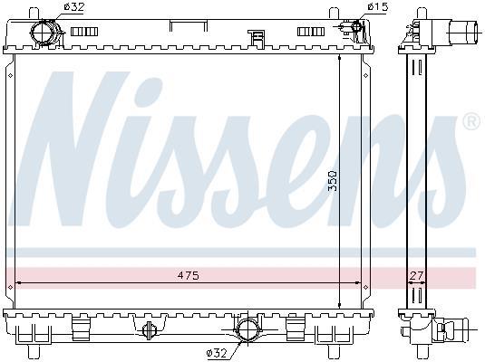 Radiateur moteur (Radiateur de refroidissement) NISSENS 64696