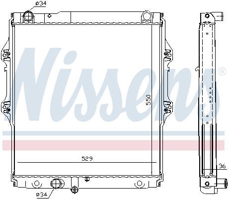 Radiador motor NISSENS 64698