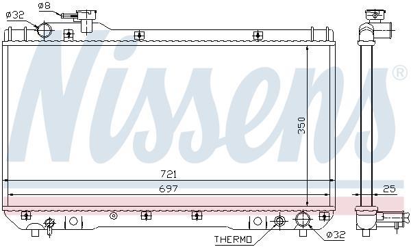 Radiateur moteur (Radiateur de refroidissement) NISSENS 64706