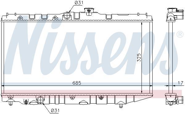 Radiateur moteur (Radiateur de refroidissement) NISSENS 64718