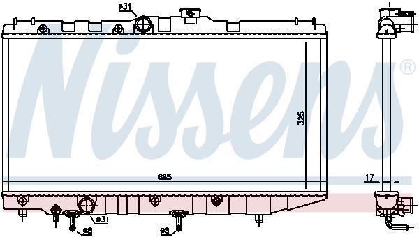 Radiateur moteur (Radiateur de refroidissement) NISSENS 647191