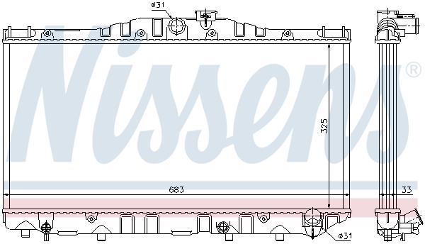 Radiateur moteur (Radiateur de refroidissement) NISSENS 64725