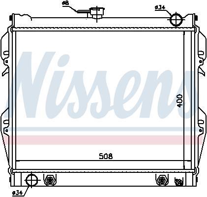 Radiador motor NISSENS 64728