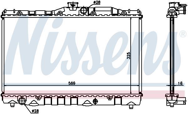 Radiateur moteur (Radiateur de refroidissement) NISSENS 64739