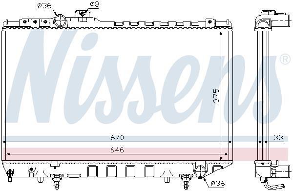 Radiateur moteur (Radiateur de refroidissement) NISSENS 64750