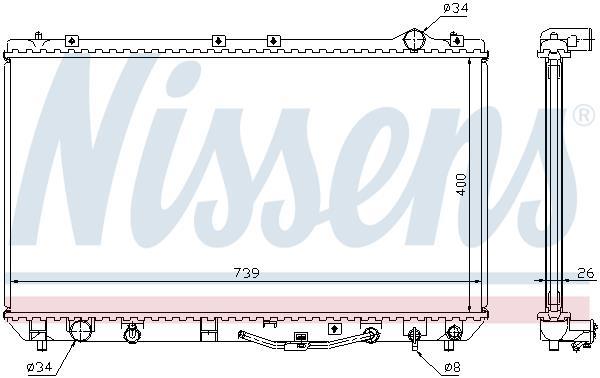Radiateur moteur (Radiateur de refroidissement) NISSENS 647541