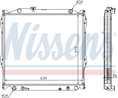 Radiateur moteur (Radiateur de refroidissement) NISSENS 647551