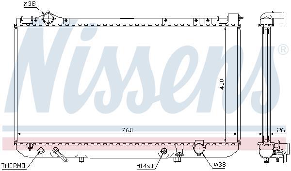 Radiateur moteur (Radiateur de refroidissement) NISSENS 64756