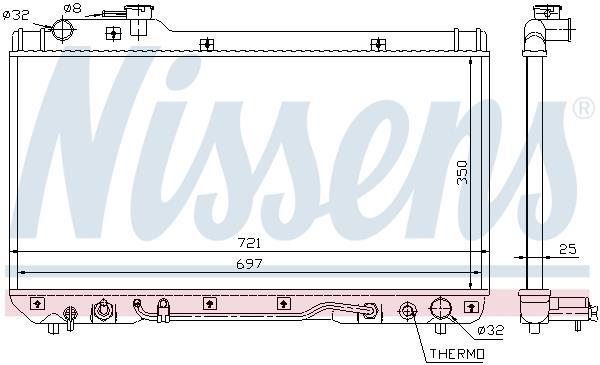 Radiateur moteur (Radiateur de refroidissement) NISSENS 64761