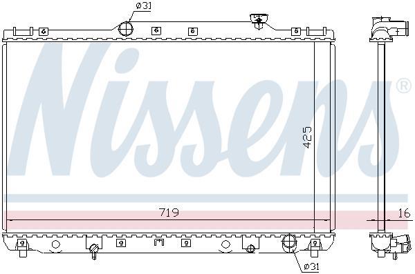 Radiador motor NISSENS 64769A