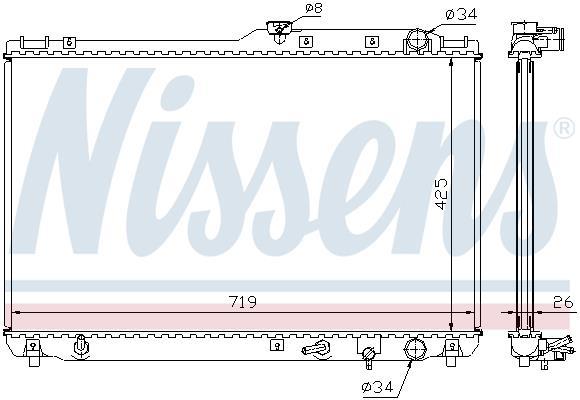 Radiateur moteur (Radiateur de refroidissement) NISSENS ref. 647721