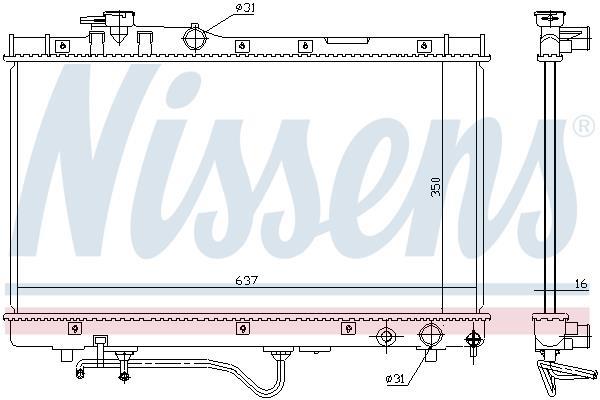 Radiateur moteur (Radiateur de refroidissement) NISSENS 647771