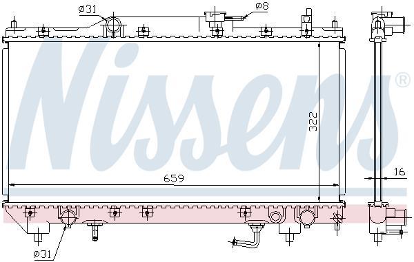 Radiateur moteur (Radiateur de refroidissement) NISSENS 64782A