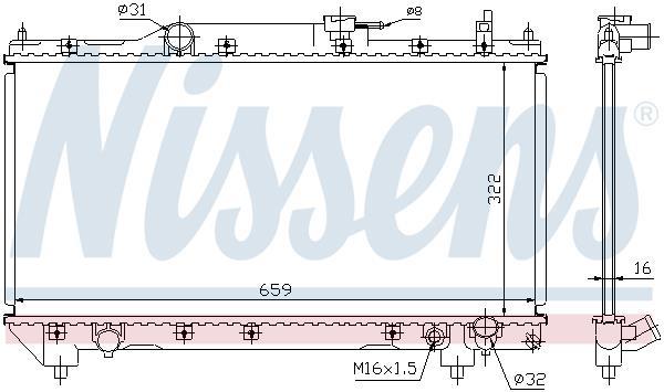 Radiador motor NISSENS 64783A