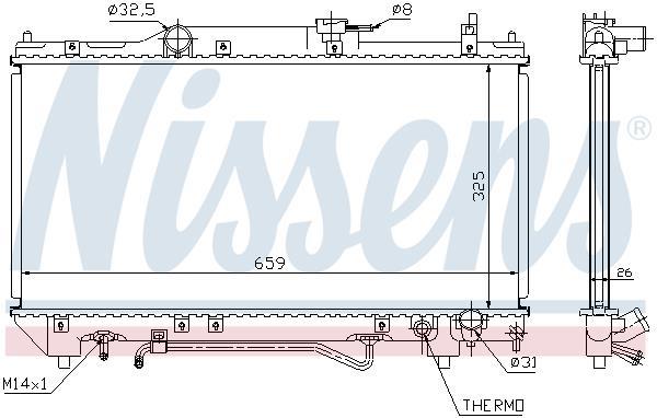 Radiateur moteur (Radiateur de refroidissement) NISSENS 64784A