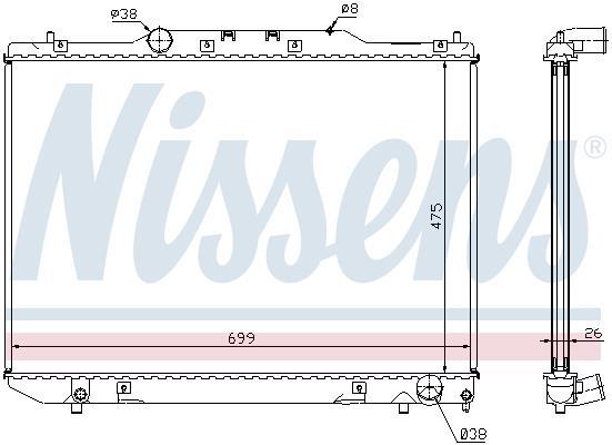 Radiateur moteur (Radiateur de refroidissement) NISSENS 64797A