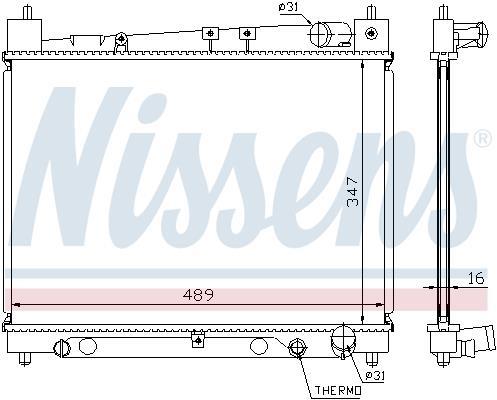 Radiador motor NISSENS 64798