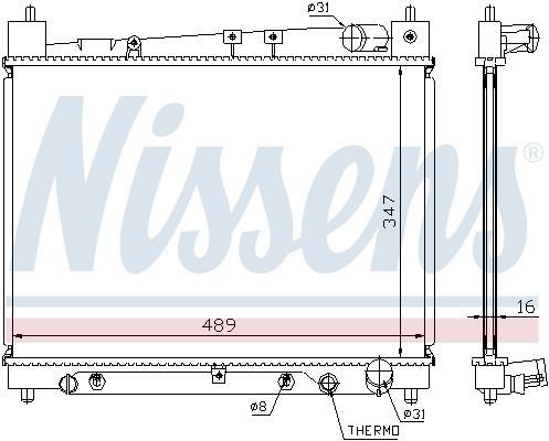 Radiateur moteur (Radiateur de refroidissement) NISSENS ref. 64799A