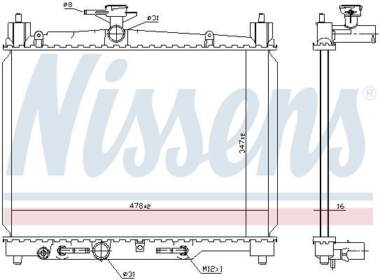 Radiateur moteur (Radiateur de refroidissement) NISSENS 64801