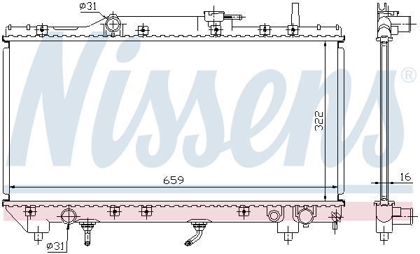 Radiador motor NISSENS 64806