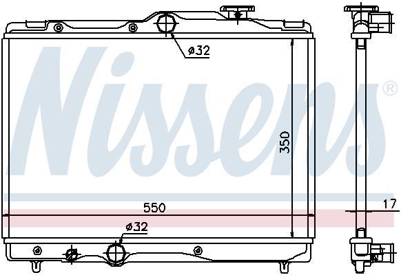 Radiateur moteur (Radiateur de refroidissement) NISSENS 64839