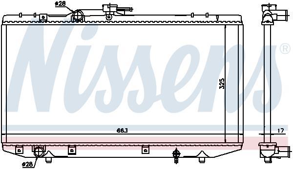 Radiateur moteur (Radiateur de refroidissement) NISSENS 64843