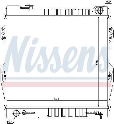 Radiador motor NISSENS 64847