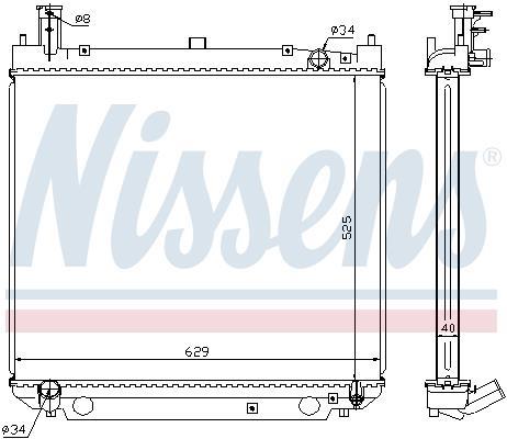 Radiateur moteur (Radiateur de refroidissement) NISSENS 64857A
