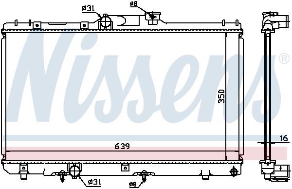 Radiateur moteur (Radiateur de refroidissement) NISSENS ref. 648681